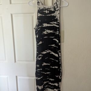 Moschino Black and White Sleeveless Bodycon Maxi Dress